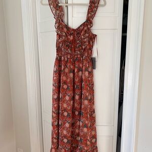Max Studio Red Floral Maxi Dress